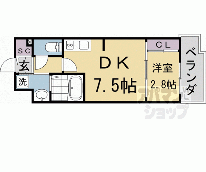 【フォーリアライズ京都大将軍】間取