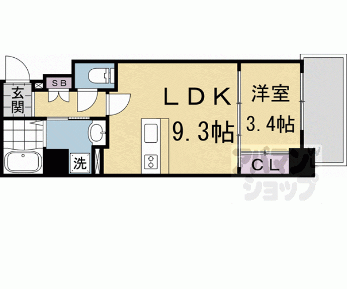 【フォーリアライズ京都大将軍】間取