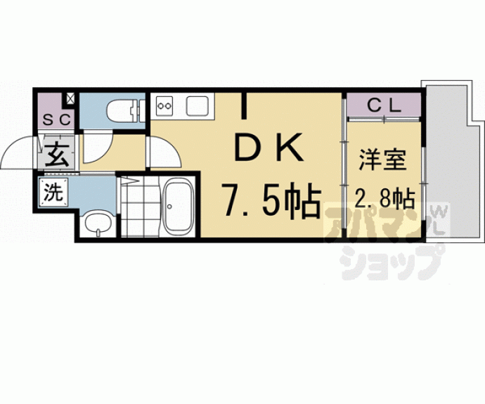 【フォーリアライズ京都大将軍】間取