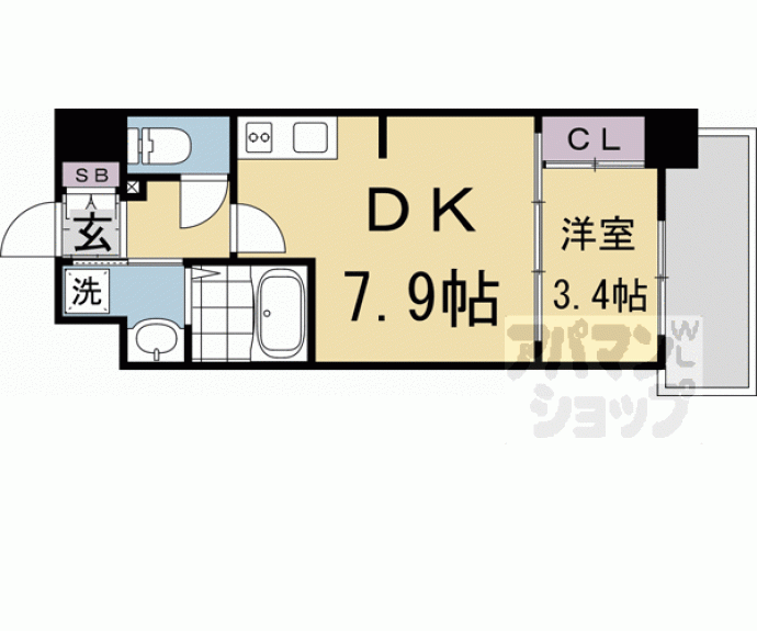 【フォーリアライズ京都大将軍】間取