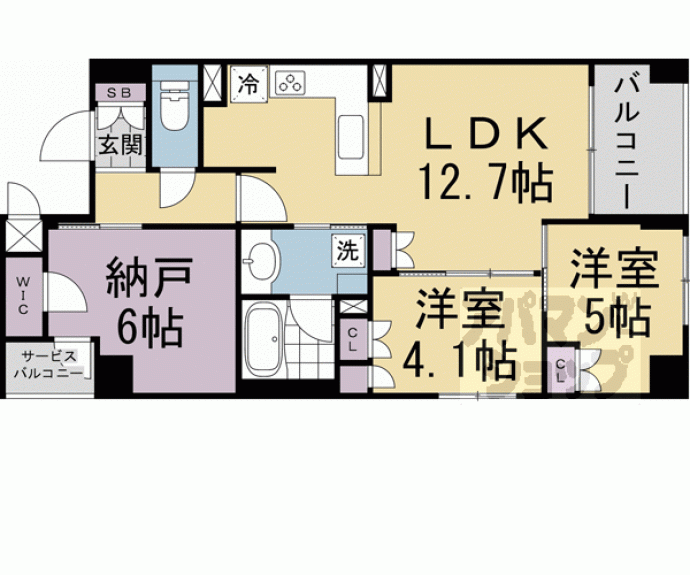 【ラシュレ京都西大路】間取
