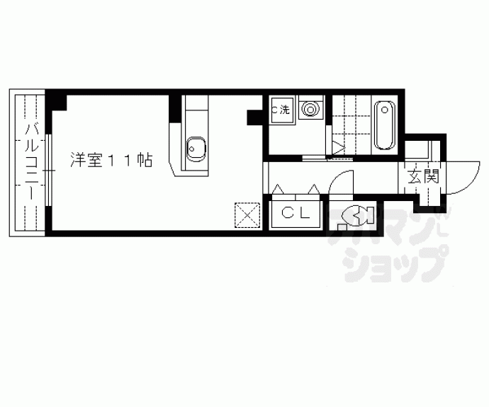 【ドミール西大路】間取