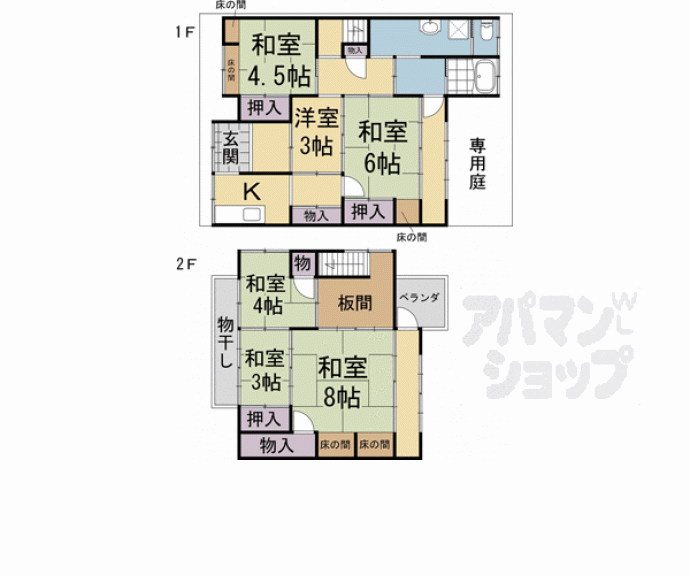 【深草願成町貸家】間取