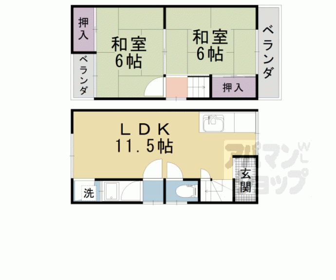 【大宅坂ノ辻町貸家】間取