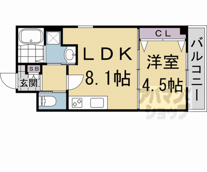 【（仮称）右京区西院清水町ＰＪ】間取