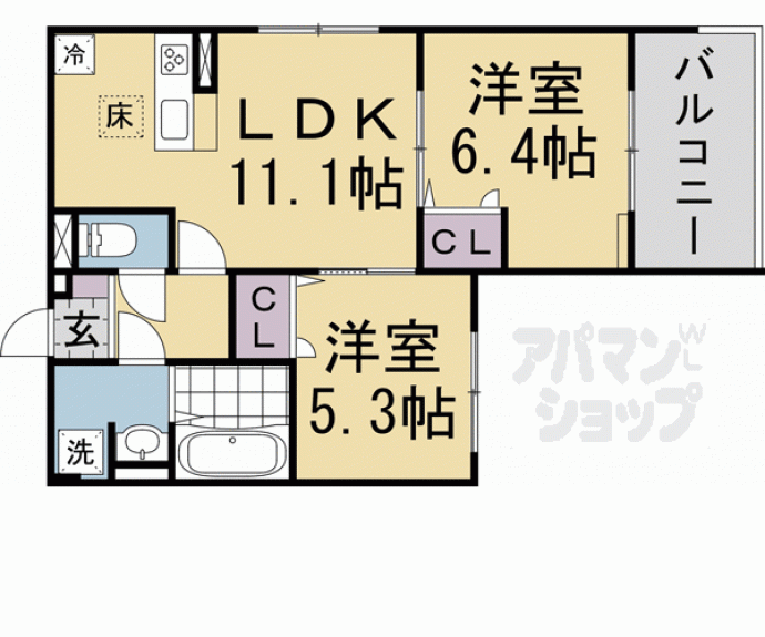 【Ｄ－ＲＯＯＭ伏見駅前】間取