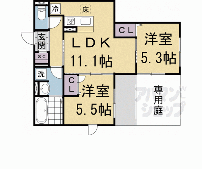 【Ｄ－ＲＯＯＭ伏見駅前】間取