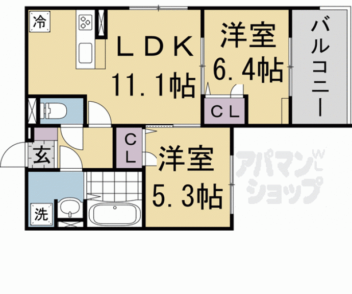 【Ｄ－ＲＯＯＭ伏見駅前】間取
