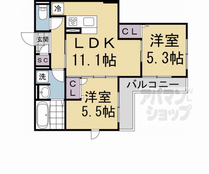 【Ｄ－ＲＯＯＭ伏見駅前】間取