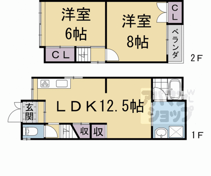 【久我本町４－１７８貸家】間取