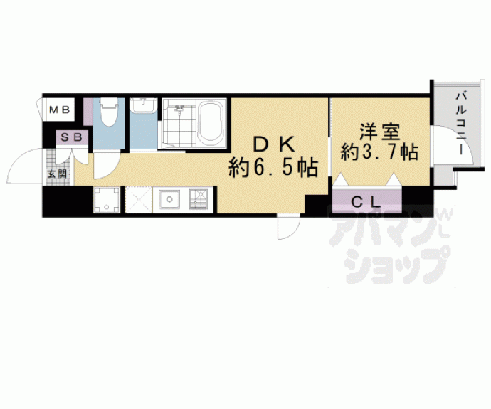 【ジオエント四条大宮】間取