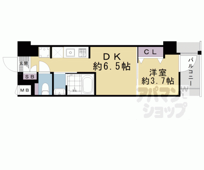 【ジオエント四条大宮】間取