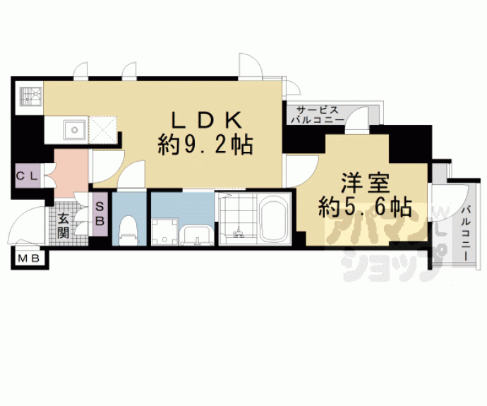 【ジオエント四条大宮】間取