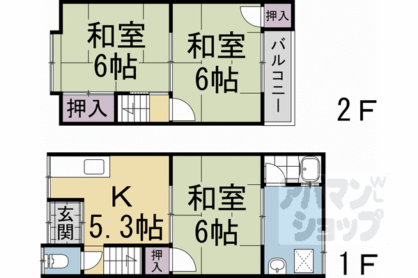 【梅津罧原町３８－１２貸家】