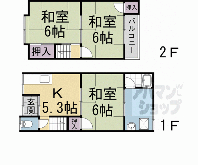 【梅津罧原町３８－１２】間取