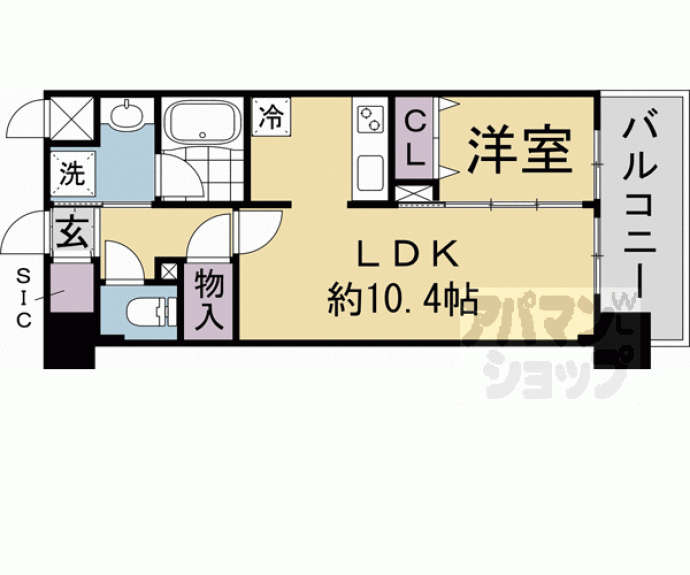 【リシュドール梅小路】間取