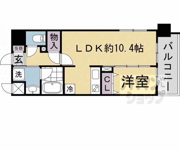 【リシュドール梅小路】間取