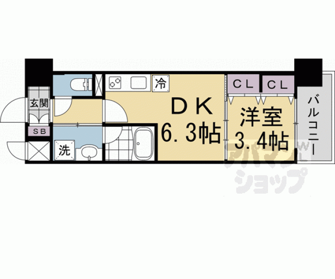 【リシュドール梅小路】間取