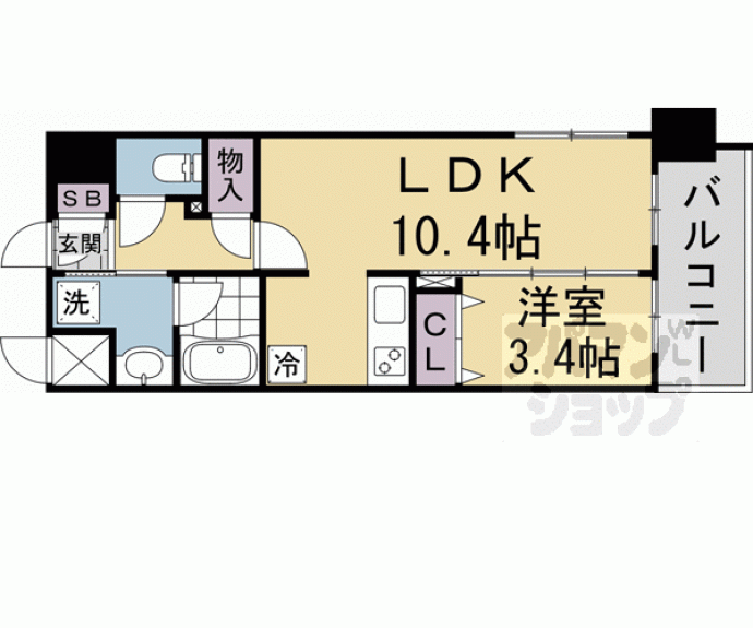 【リシュドール梅小路】間取