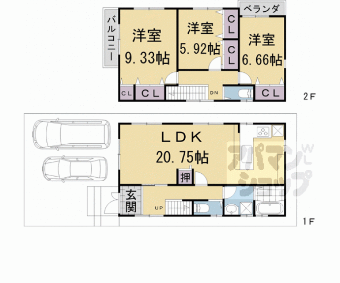 【納所下野貸家】間取