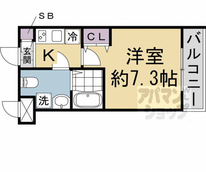 【Ｄ．Ｃｌａｒｅｓｔ　ＣＲＥＳＴ　ＴＡＰＰ　二条】間取