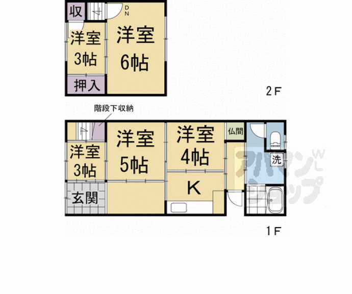 【中京区壬生花井町貸家（京町屋認定）】間取
