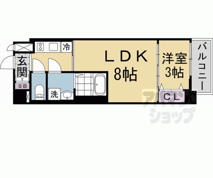 【アクアプレイス京都千本丸太町】間取