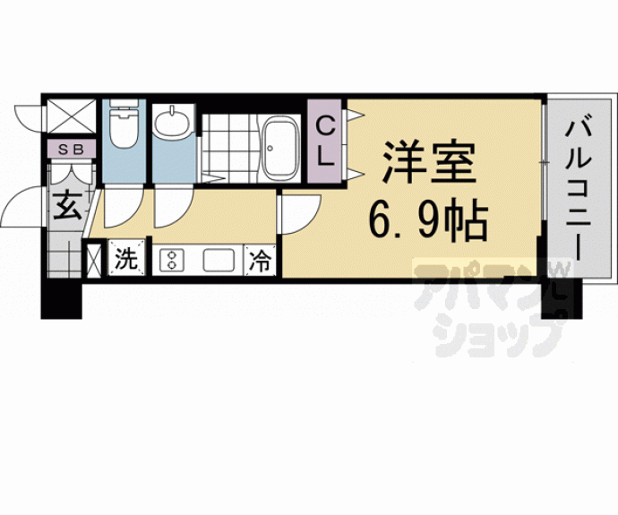 【アクアプレイス京都千本丸太町】間取