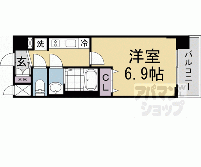 【アクアプレイス京都千本丸太町】間取