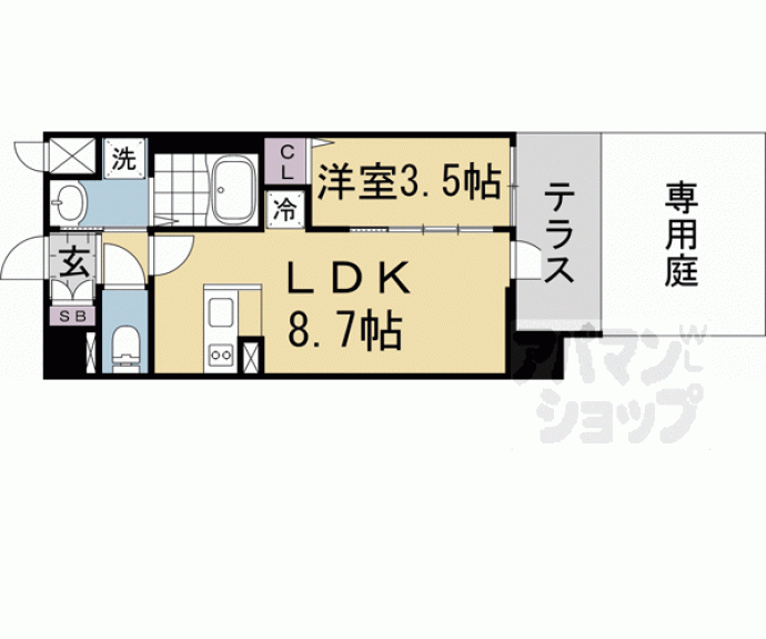 【アクアプレイス京都千本丸太町】間取