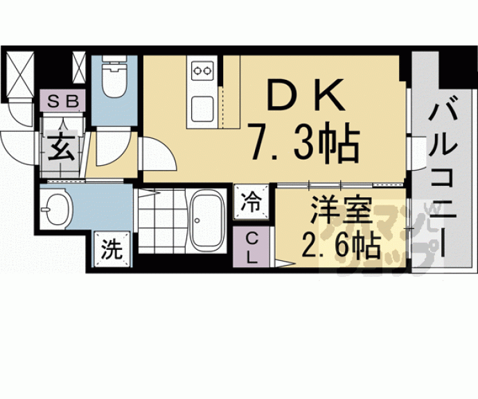 【アクアプレイス京都千本丸太町】間取