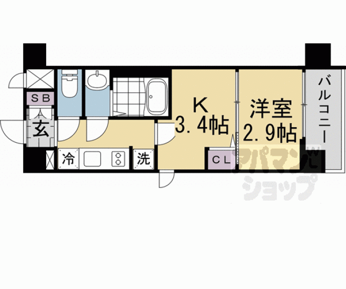 【アクアプレイス京都千本丸太町】間取