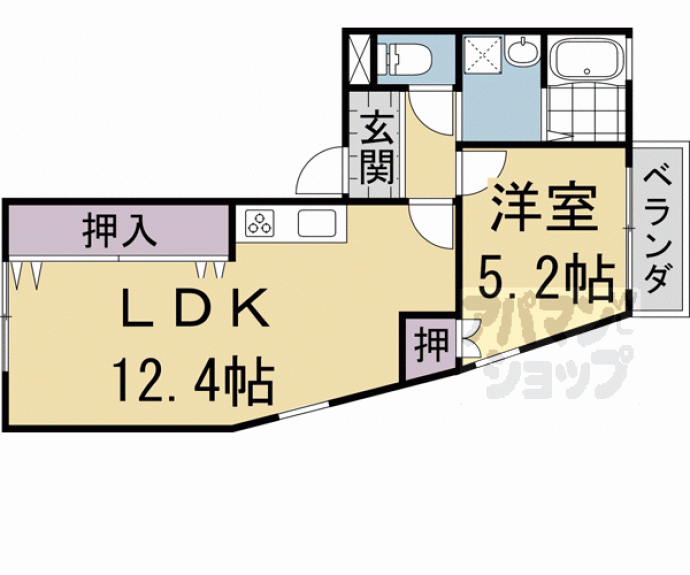 【ハイツ糀屋Ⅱ】間取