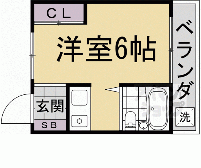 【コテージ鹿王】間取