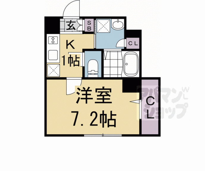 【グロスロシェ七条】間取