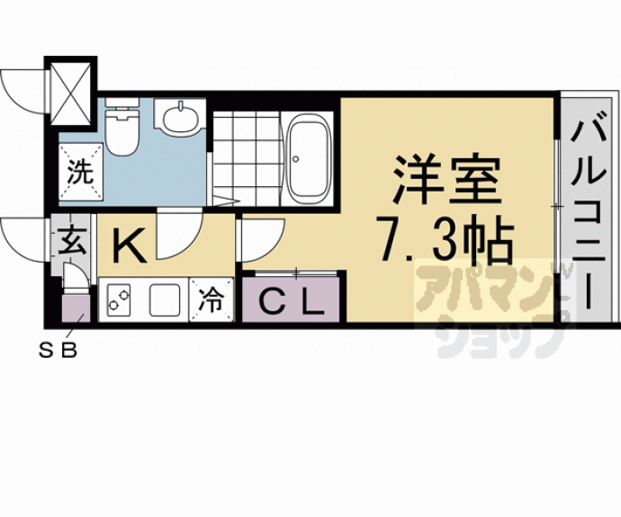 【Ｄ．Ｃｌａｒｅｓｔ　ＣＲＥＳＴ　ＴＡＰＰ　二条】間取