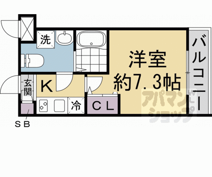 【Ｄ．Ｃｌａｒｅｓｔ　ＣＲＥＳＴ　ＴＡＰＰ　二条】間取