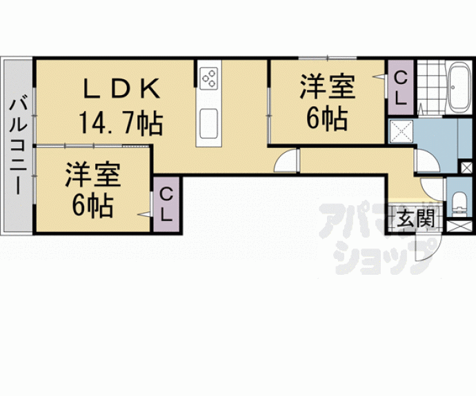 【仮称）嵯峨広沢西裏町Ｄ－ＲＯＯＭ】間取