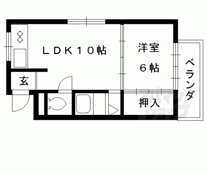 【梅津シティーハウスⅡ】間取