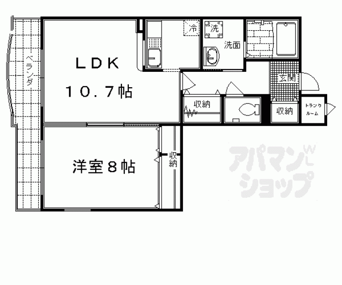 【アンジュ西京極】間取