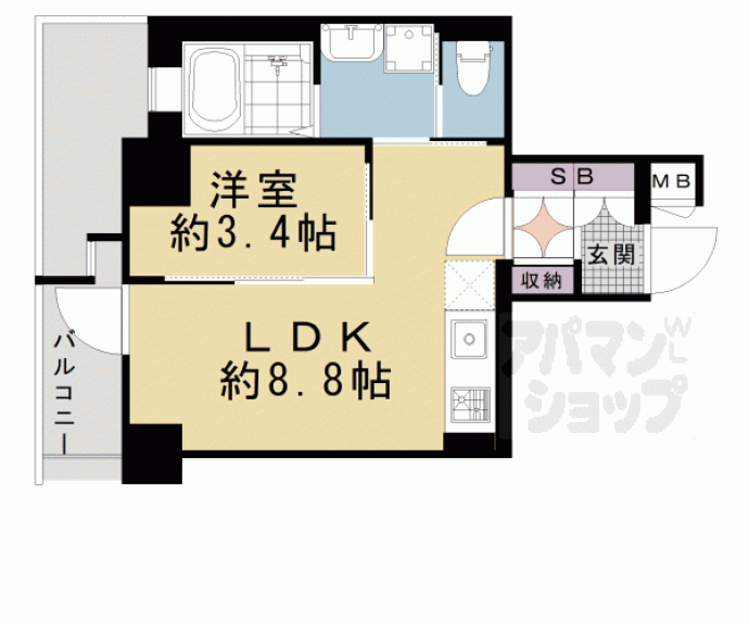 【ジオエント四条大宮】間取