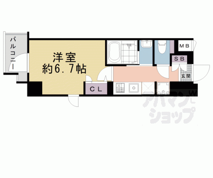 【ジオエント四条大宮】間取