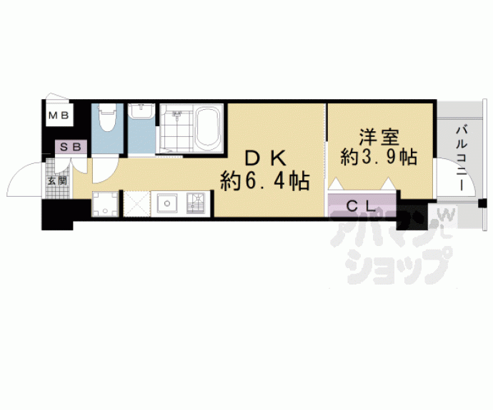 【ジオエント四条大宮】間取