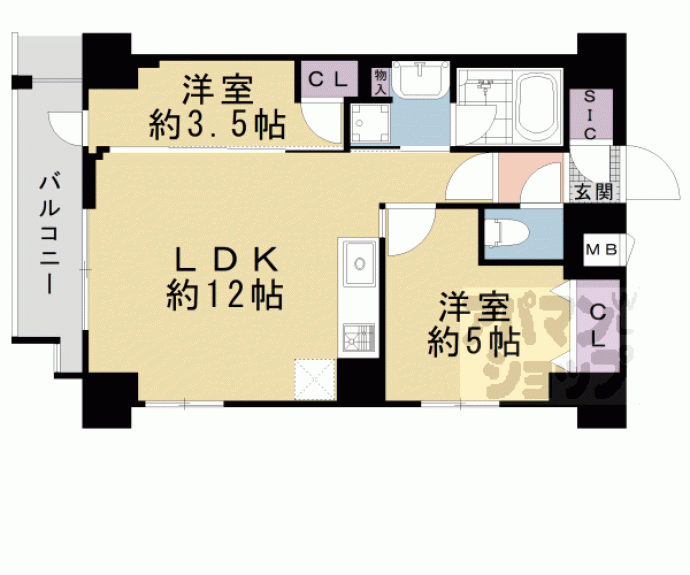 【ジオエント四条大宮】間取