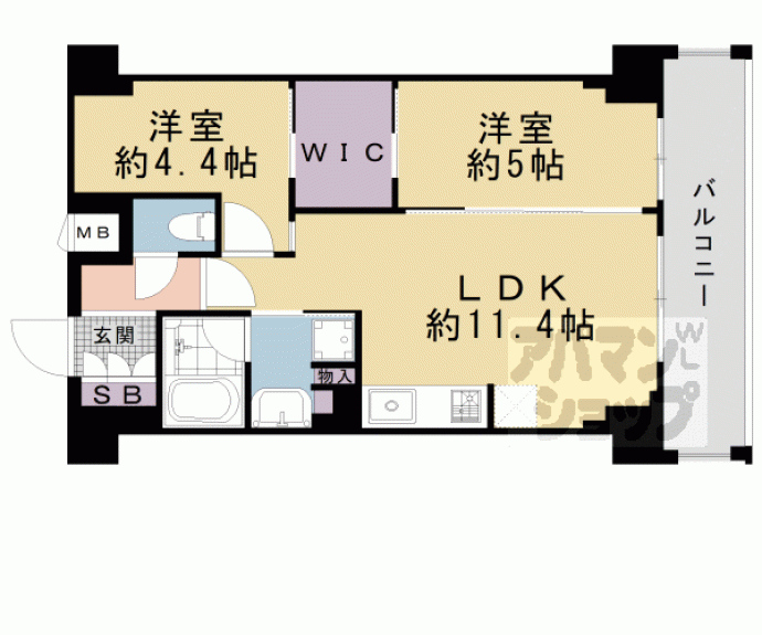 【ジオエント四条大宮】間取