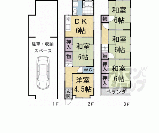 【深草町通町貸家】