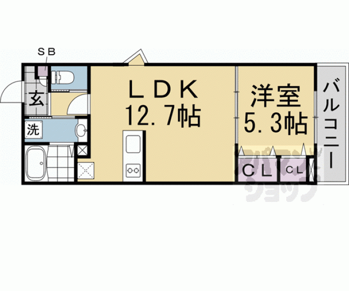 【ココングランジュール伏見黒茶屋町】間取