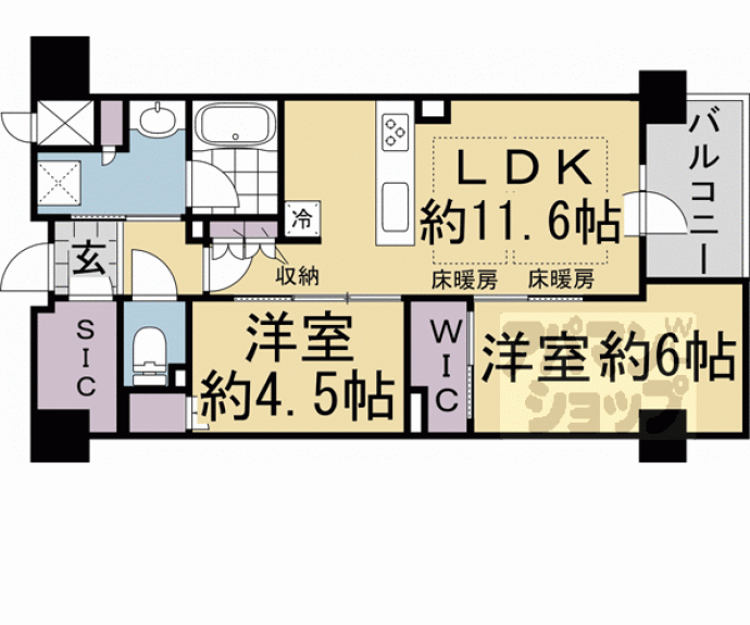 【ファインレジデンス烏丸五条】間取