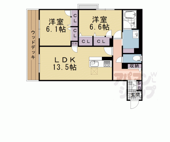 【グランコート北浦】間取