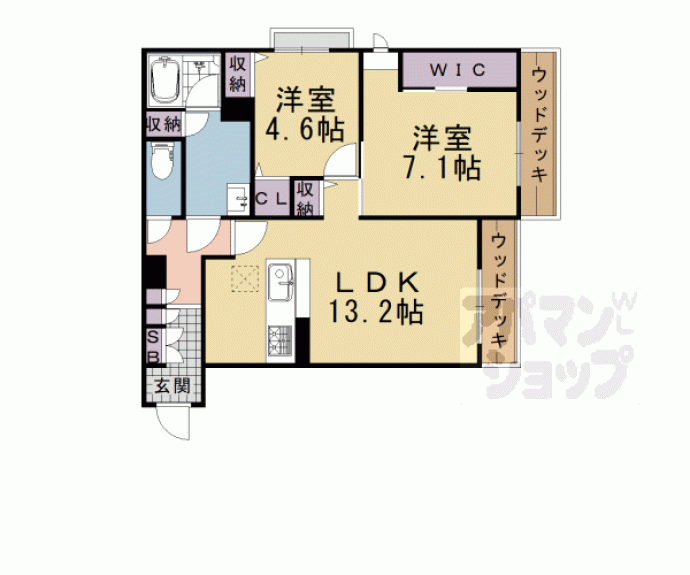 【グランコート北浦】間取